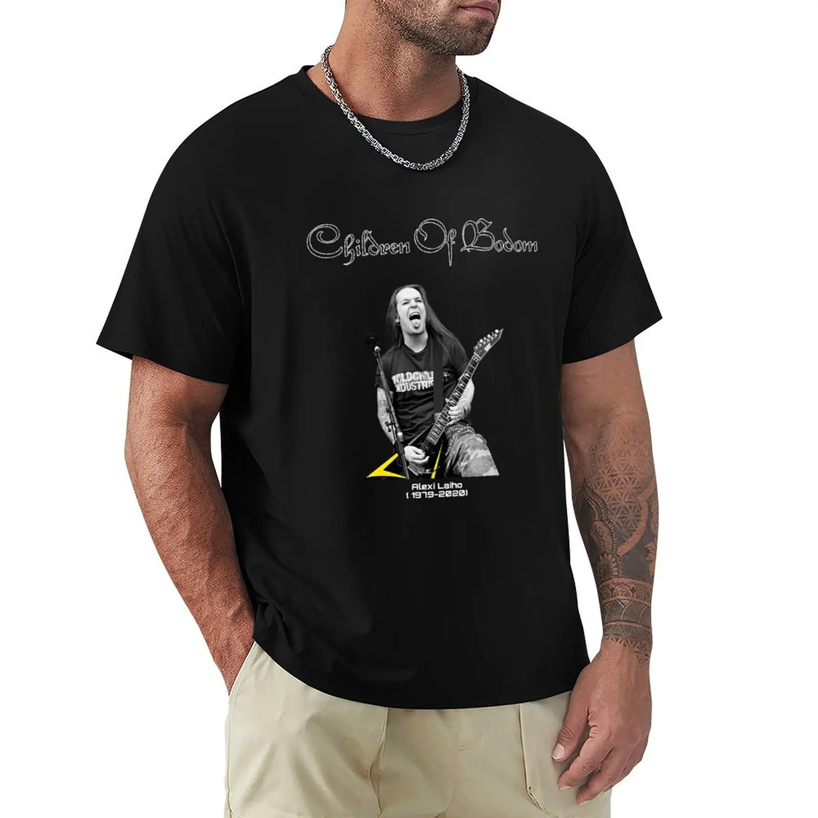 RIP Alexi Laiho Children Of Bodom T-Shirt man t shirts cotton T-Shirt
