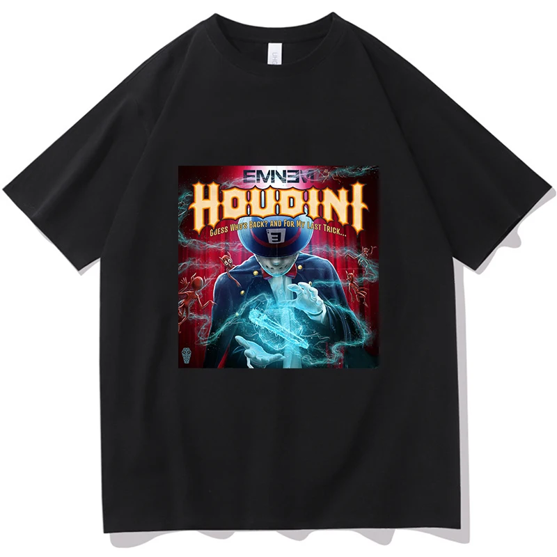 Eminem Houdini New Album T Shirt Cute Print Kawaii O-neck Tee-shirt Short Sleeve Cartoon Unisex Tshirt Comfortable Cute Clothes