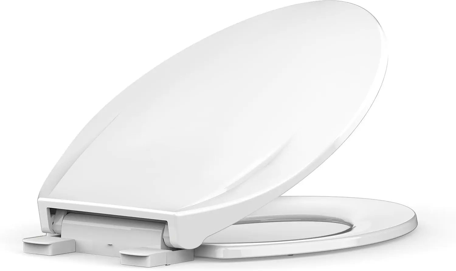 

Elongated Toilet Seat with Quick-Release, Soft Close, Easy Install and Clean in White