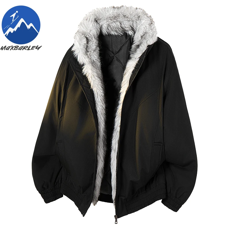 

Men Padded Jacket Vintage American Lightweight Warm Parka High Quality Fur Collar Stand Collar Comfort Soft Winter Quilted Coats