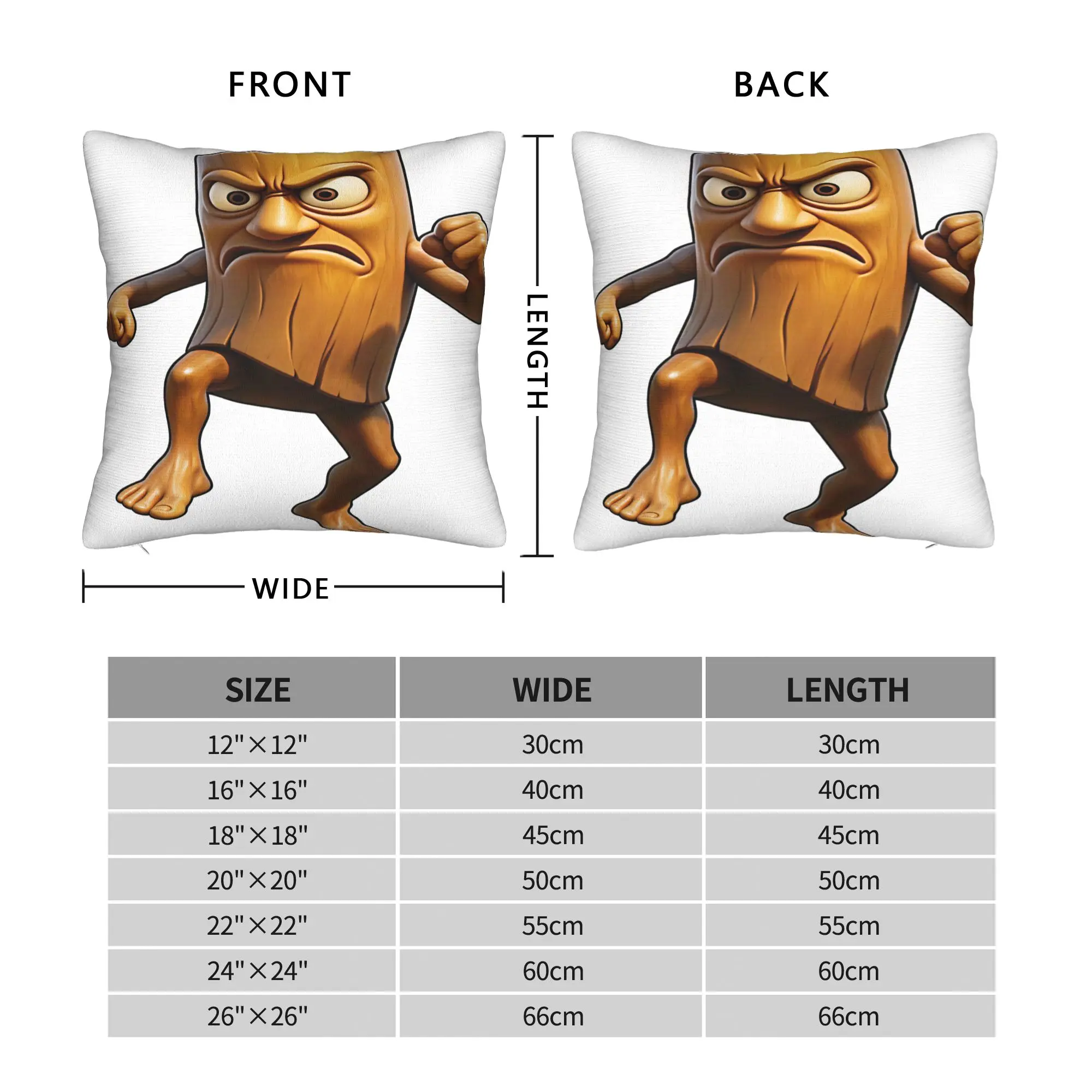 Pillow Cover Tung Angry Wooden Fighter  Morden Pillow Case For Office Car Home Decor Pillowcases