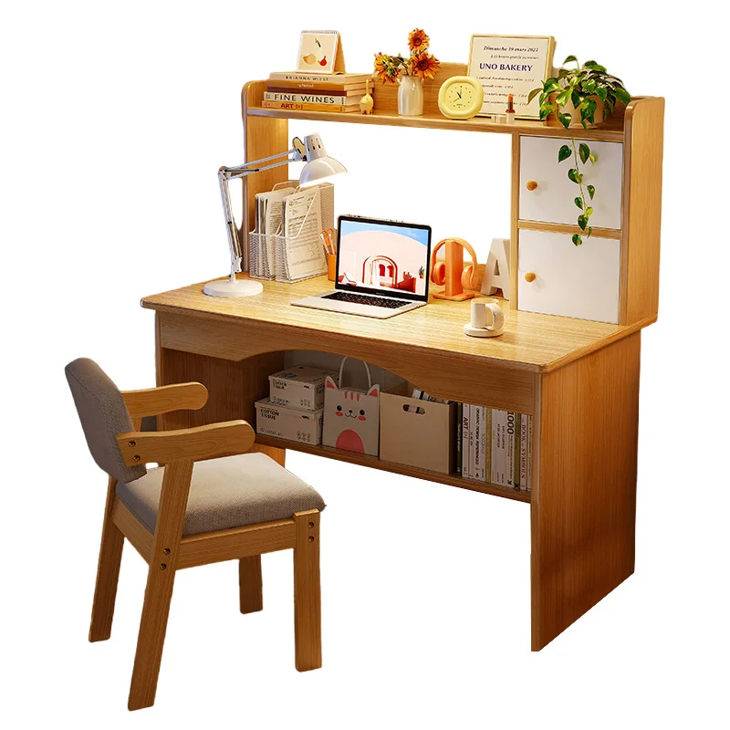 

Bookshelf integrated small computer desktop simple modern bedroom study writing table