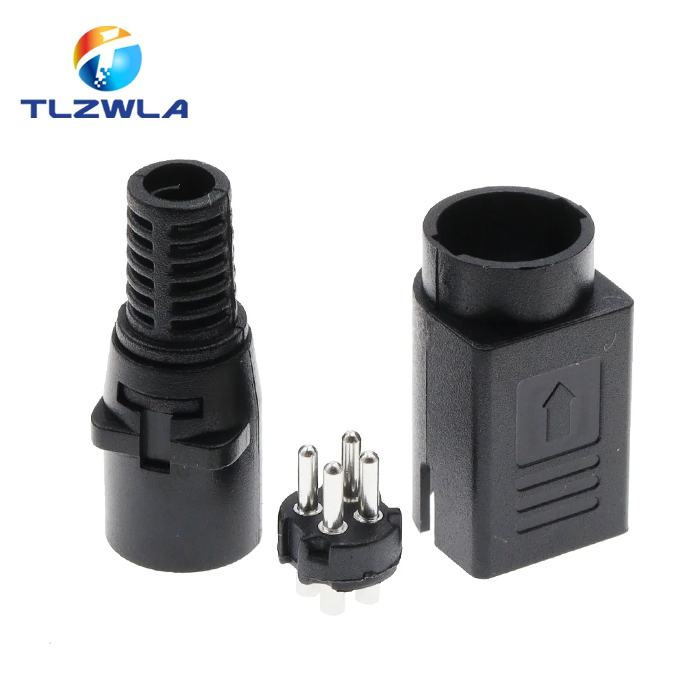 1PCS DIN 3/4Pin Male DC Power Plug 3/4P Dual Power Supply S Terminal Connector Adapter for TFT LCD Flatscreen TV