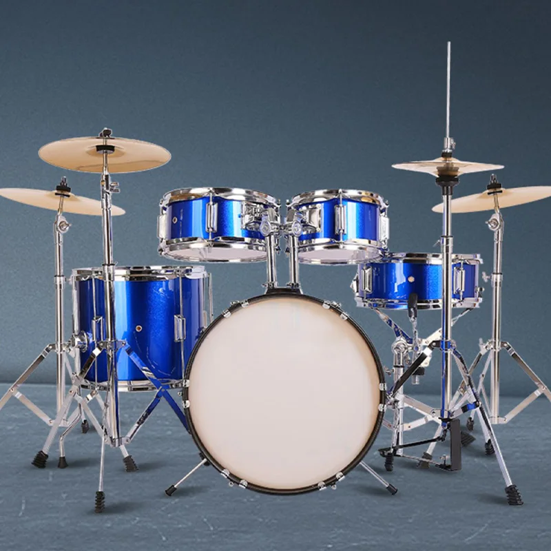 

Children Drum Set Home Practice Jazz Drums Kit Percussion Musical Instrument For Beginners Boys Girls Polyester Drum Skin