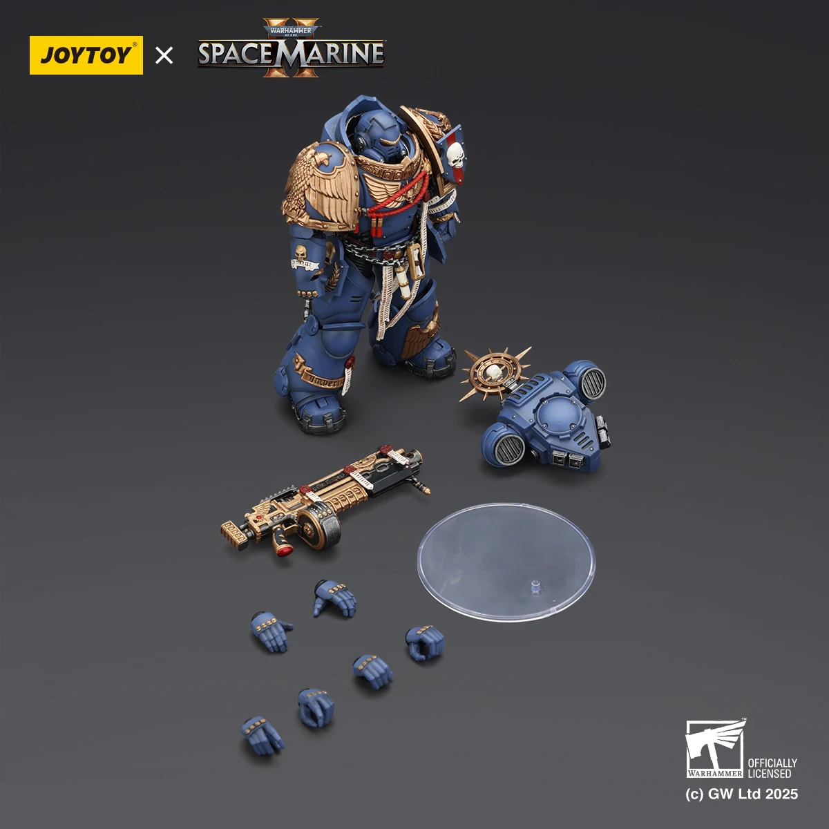 JOYTOY Warhammer 40k Space Marine 2 Ultramarines Relic Primus Armor Wargame Display 1/18 Beweegbare Space Marine Actiefiguur