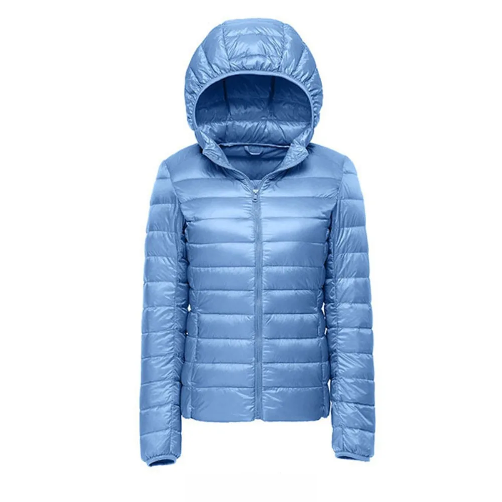 Autumn Winter Down Jacket For Women 2024 Ultralight Thin 90% White Duck Down Jackets Keep Warm Puffer Jacket Hooded Down Coat