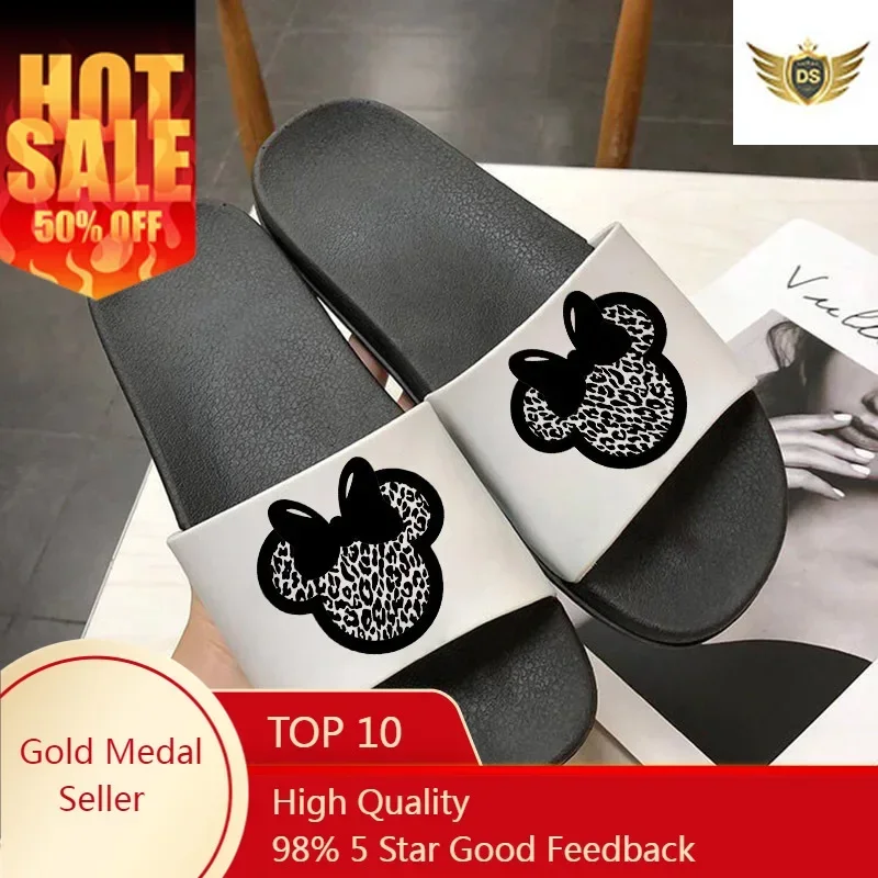 Cartoon Mouse head Fun Cute Floor Family Shoes Summer Bathroom Sandals 2021 New Women Slippers Home Indoors Slippers Mujer