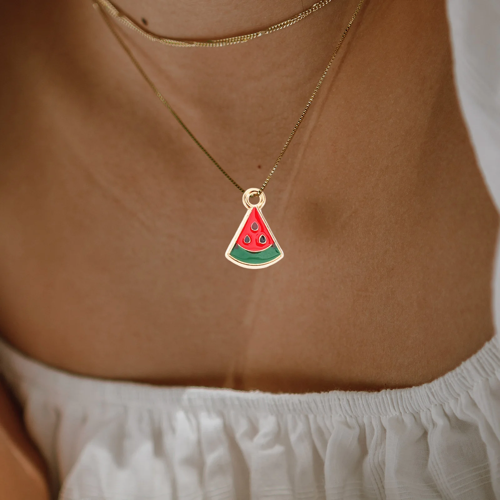 

20 шт., мини-кулон из сплава арбуза, подвеска для DIY, ожерелье, брелок для изготовления ювелирных изделий, красочные креативные аксессуары