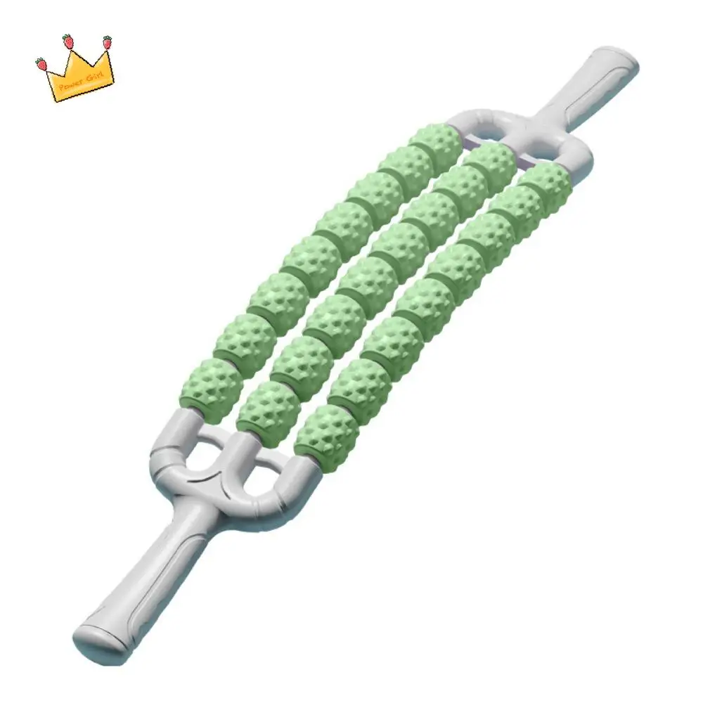 

Портативный трехрядный изогнутый массажный ролик для фитнеса, антицеллюлитная массажная палочка для йоги, спортивная многофункциональная фасциальная палочка, предплечье