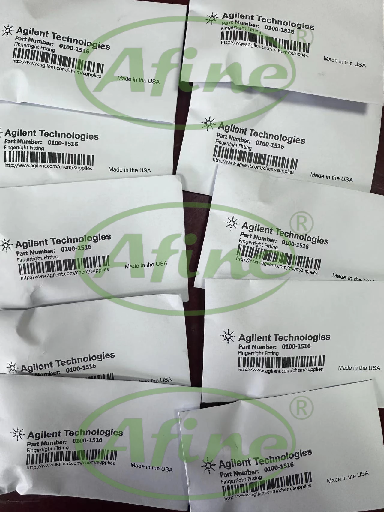 Детектор флуоресценции Agilent AFINE FLD 0100-1516, PEEK, 1,6 мм1/16 дюйма. 2/упак. Соединяет на конический порт 10-32.