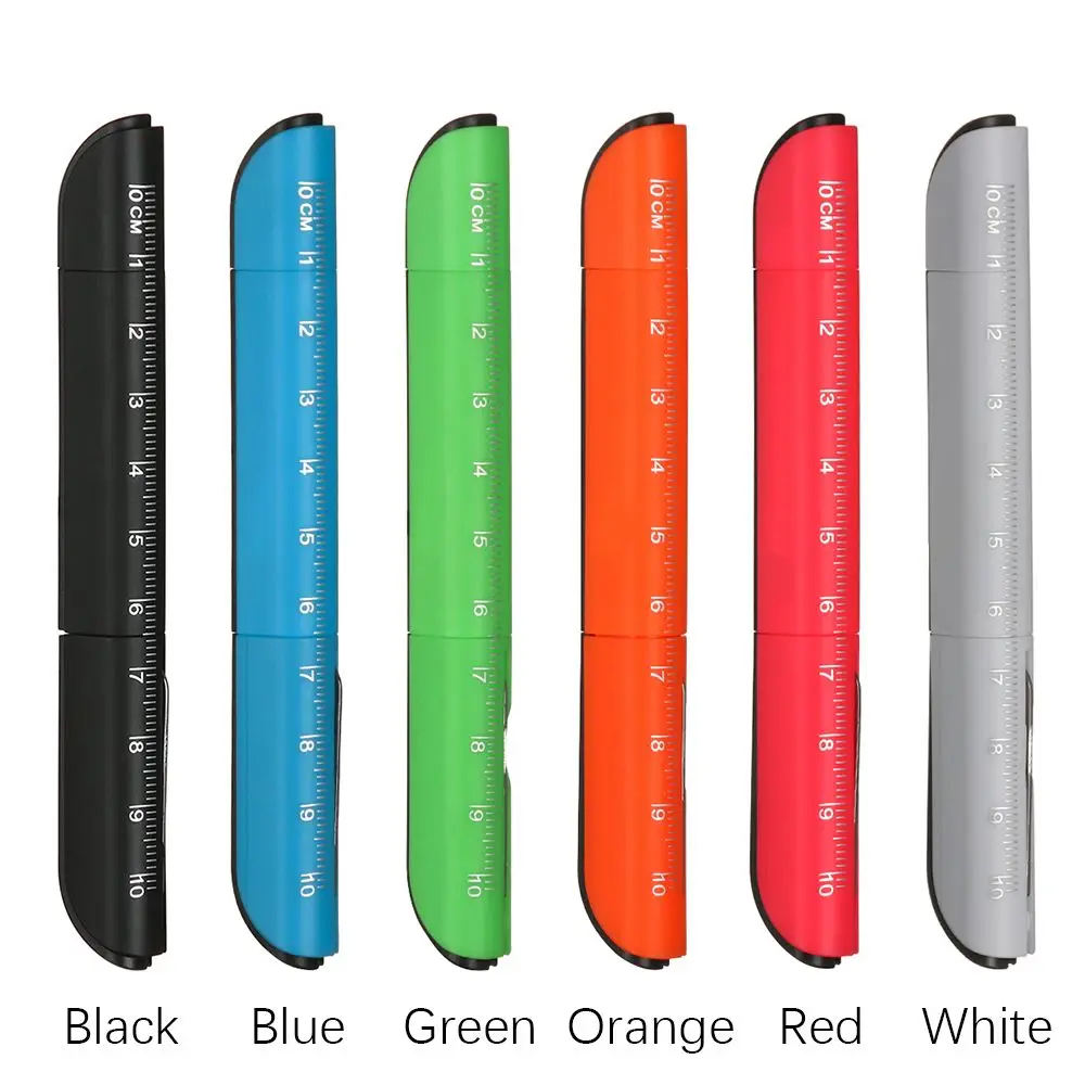 Portable School Office Supplies Stationery Multifunction Signature Ballpen Ruler Ballpoint Pen