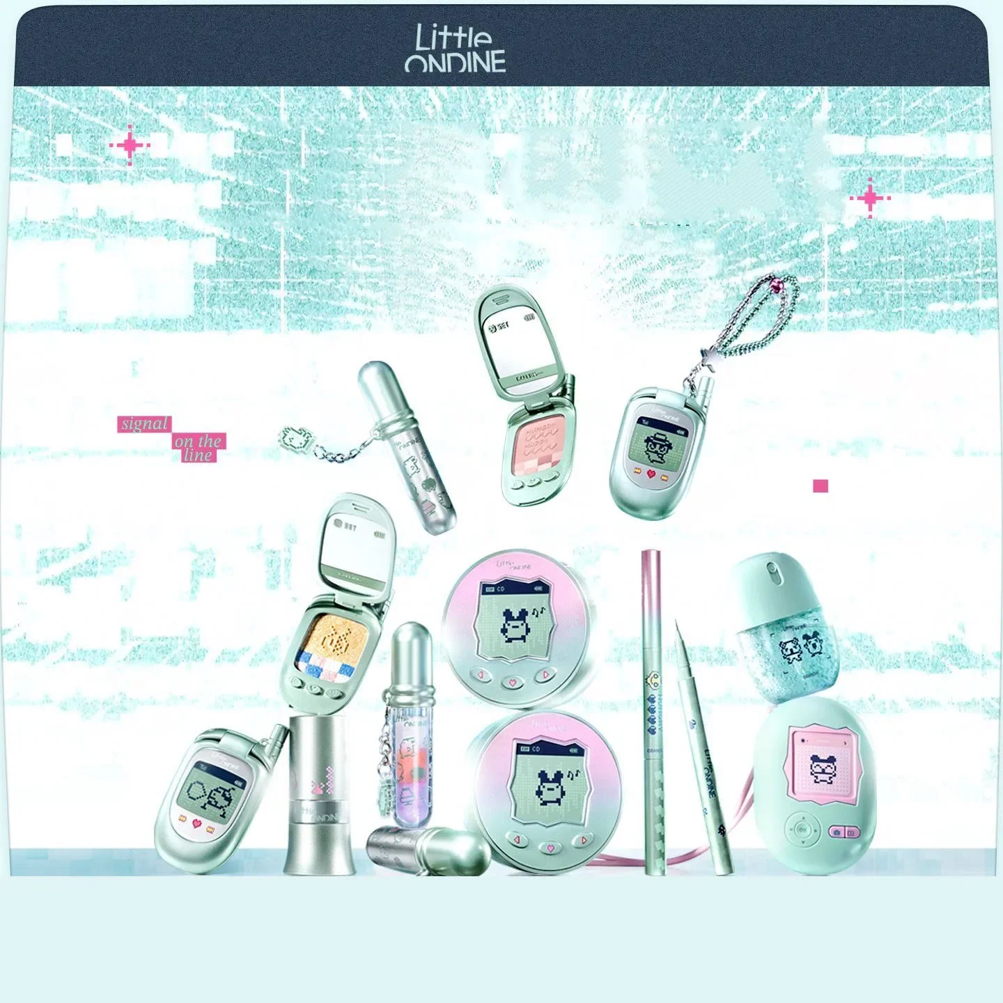Little Ondine Makeup Set Powder for Eyes,Lips & Cheeks,Includes Multi-Use Cream & Lipstick,Perfect Beauty Gift Set Maquiagem Kit