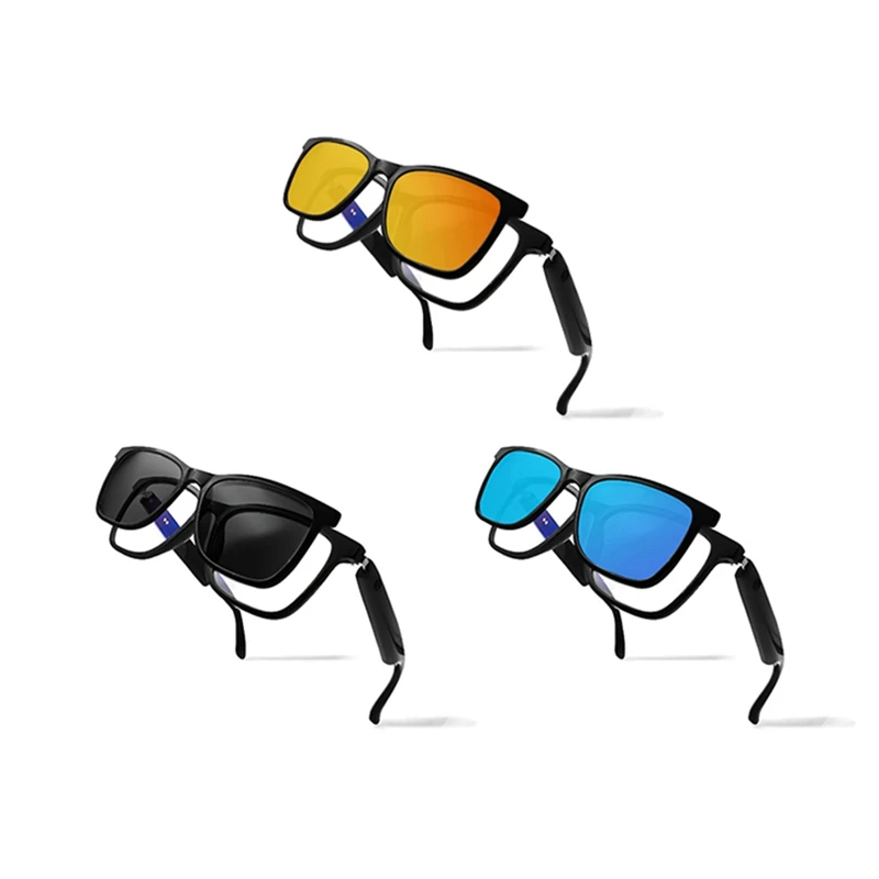 

Magnetic Smart Glasses With Blue Light Filtering & Polarized Lenses Voice Assistant, UV400 Protection Polarized Orange