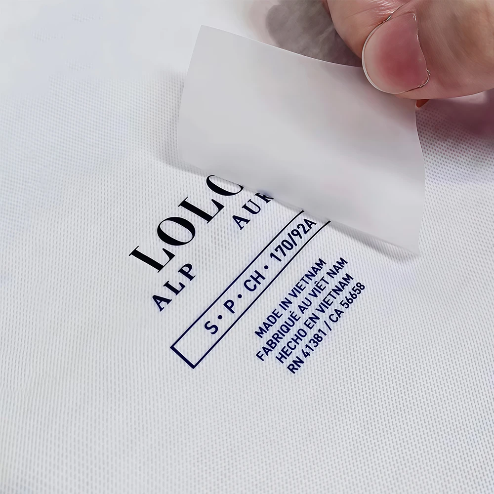 50Pcs Custom DTF Heat Transfer Iron On Name Size Brand Logo Personalized Collar  Neck Labels Stickers Washable Tags for Clothes