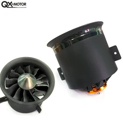 QX-Motor 70mm EDF 12 Blades Ducted Fan CW/CCW QF3027-2200KV 6S Brushless Motor for Remote Control Toy Parts