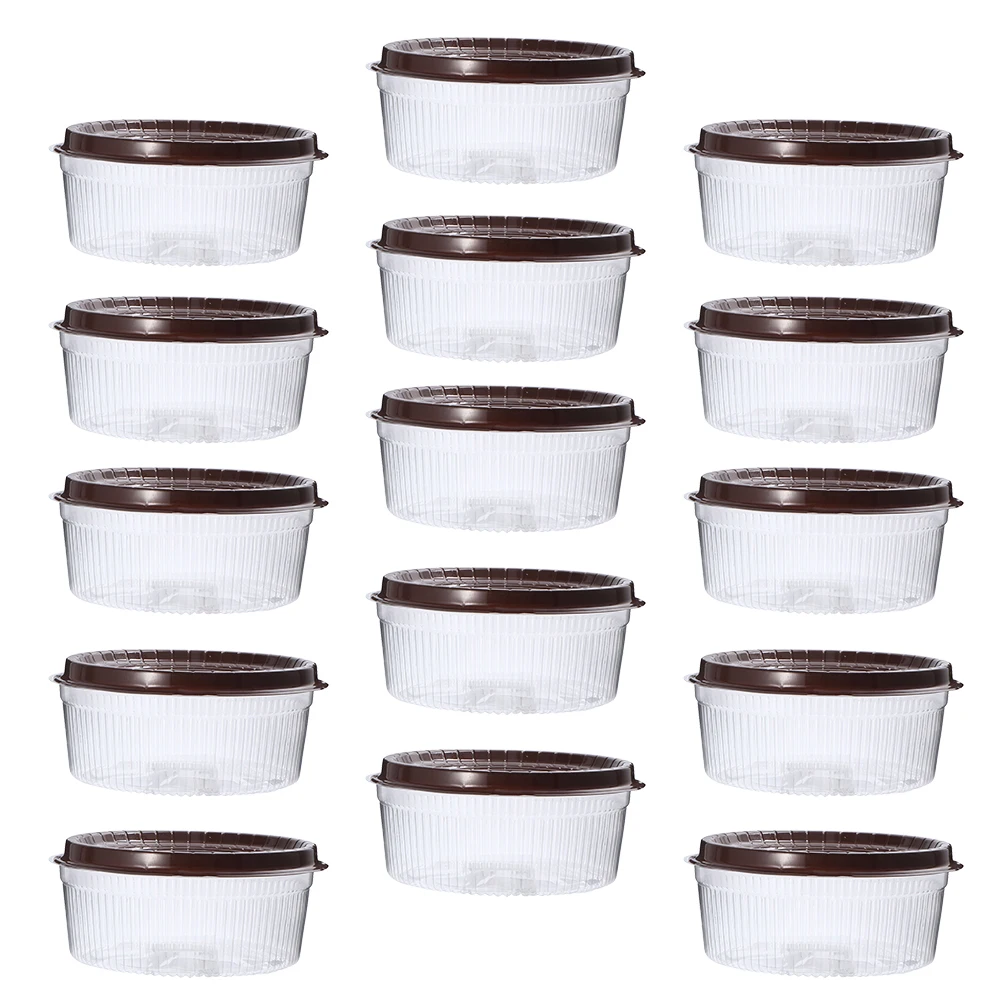 

25 Pcs Cupcakes Box Dessert Container Single Boxes Holder Packing Plastic