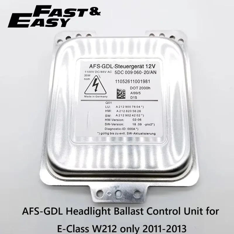 Новый блок управления фарами (балласт) AFS-GDL 5DC 009 060-20 AN A2129007804 для Mercedes-Benz E-Class W212 (только 11-13 г.в.)