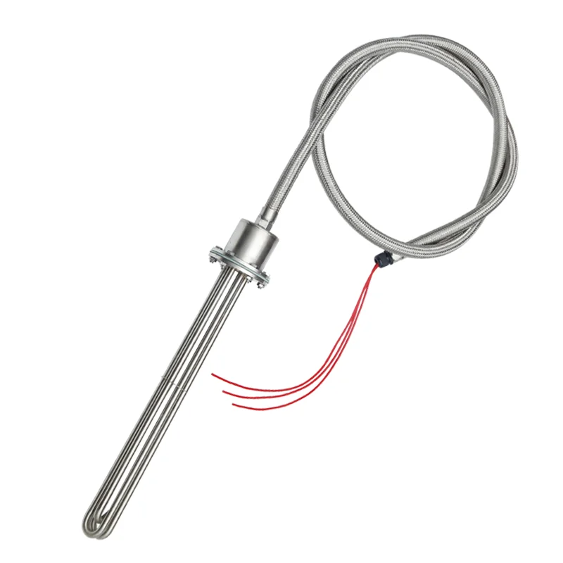 

High power submersible heating tube 380V industrial water tank heating rod input type constant temperature tank breeding heating