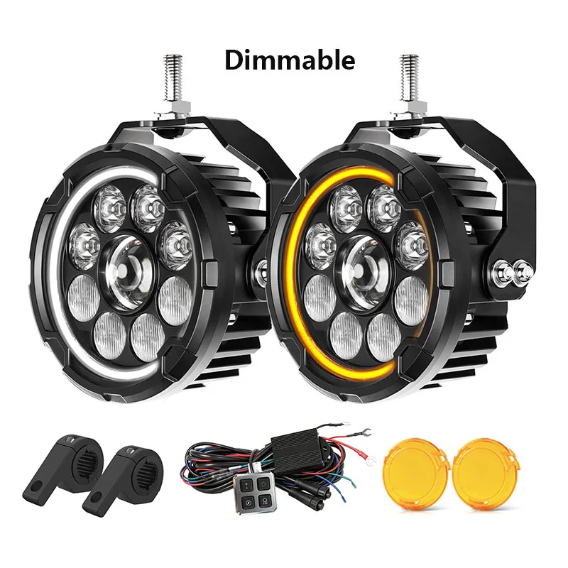 Nieuwste High Power 110 W Koplampen Motorfiets Led Lamp DRL Dimbare Spotlight Extra Verlichting Voor ADV BMW GS 1250 Adventure