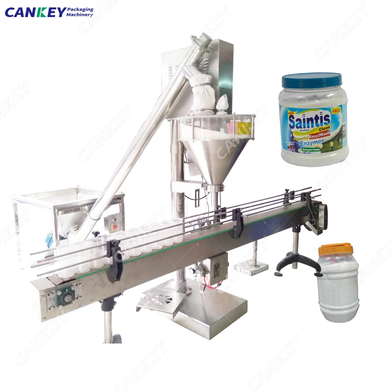 Automatic Can Dry Powder Weighing Filling Packaging Washing Powder Filling Machine