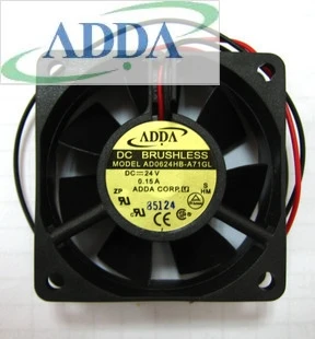 FOR ADDA AD0624HB-A71GL 6025 6cm 60mm DC 24V 0.15A 2Wire DC Brushless axial server inverter Cooling Fan