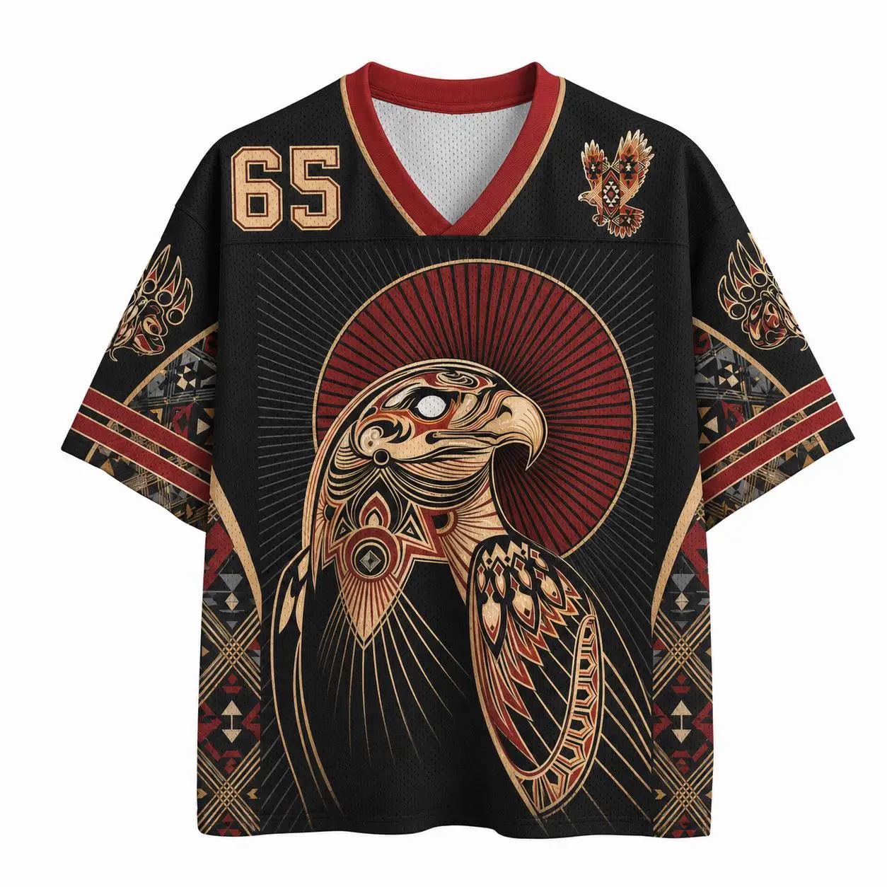 2026 Summer Fashion New Retro Black Red Gold Eagle 3D Printed Quick Drying Outdoor Street Style Loose Parent Child T-shirt
