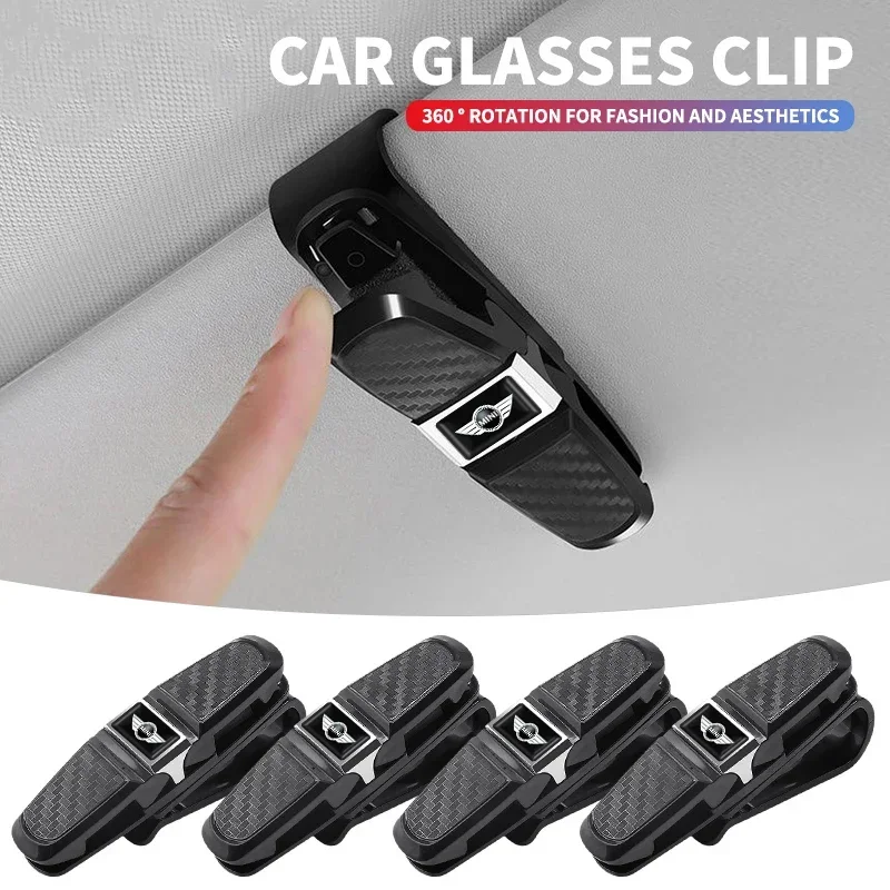 

Car Sunglasses Frame Carbon Fiber Bills Glasses Clip For MINI E90 COOPER S JCW R55 R56 R60 R61 F54 F55 F56 F57 F60 One R50