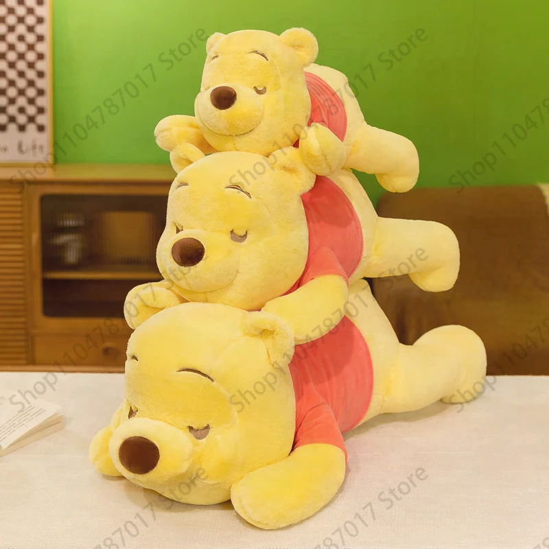 75cm Lying Winnie the Pooh Plush Toy Giant Stuffed Doll Sofa Cushion Sleep Pillow Gift For Kids Girls Home Decor Soft Fluffy