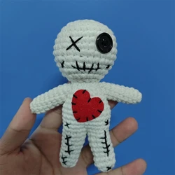 Scary Voodoo Dolls Halloween Horror Party Decorations Ghost Revenge Voodoo Doll Knitting Keychain Witchcraft Prop Plus Needle