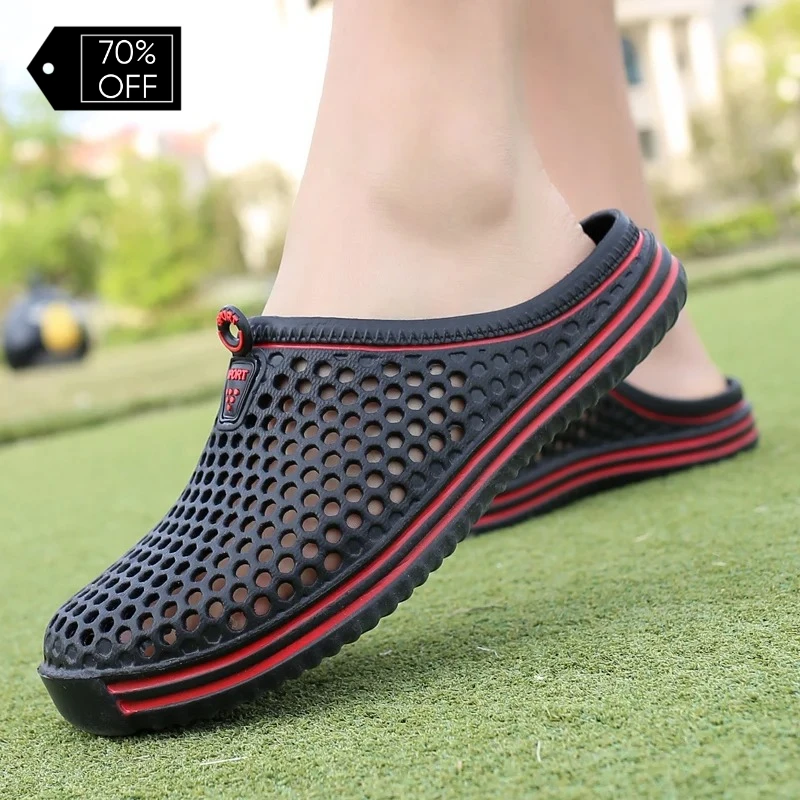 

Летние комфортные шлепанцы 2026 с эластичными шнурками для улицы, пляжа, бассейна, сада, душа, унисекс, мужские, без застежек