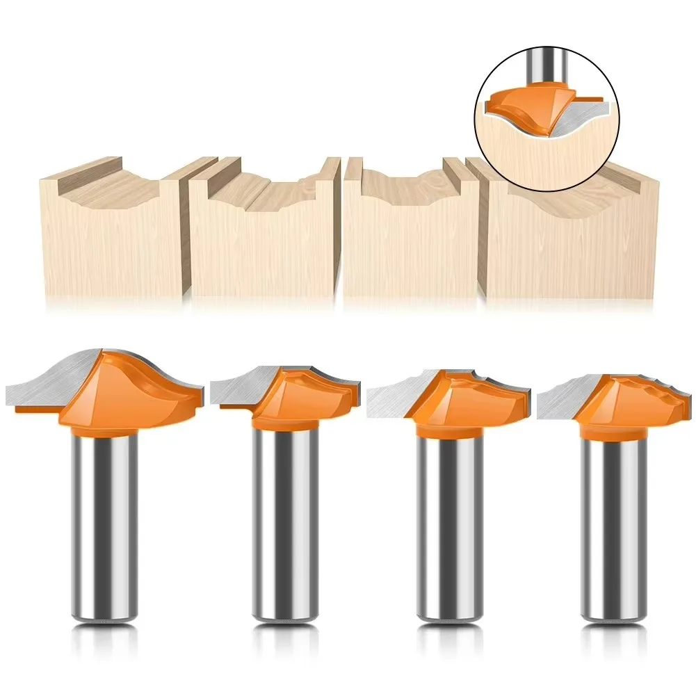 

1/2 "12 мм хвостовик тонкие деревообрабатывающие дверные рамы фрезы для карбида дерева классические биты для дверного шкафа резьба фрезерные вставки