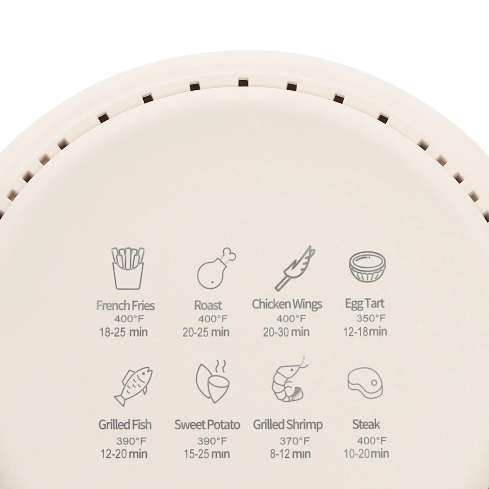 Penggorengan Udara 4.2L/3.81Qt, Panci Kaca Aman 110V 1200W, 360 °   Panci Kaca Transparan, Layar Sentuh, Anti Lengket, Putih/Hitam ﻿