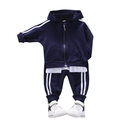 New Spring Autumn Baby Boys Clothes Children Girls Sports Hooded Jacket Pants 2Pcs/Sets Toddler Casual Costume Kids Tracksuits