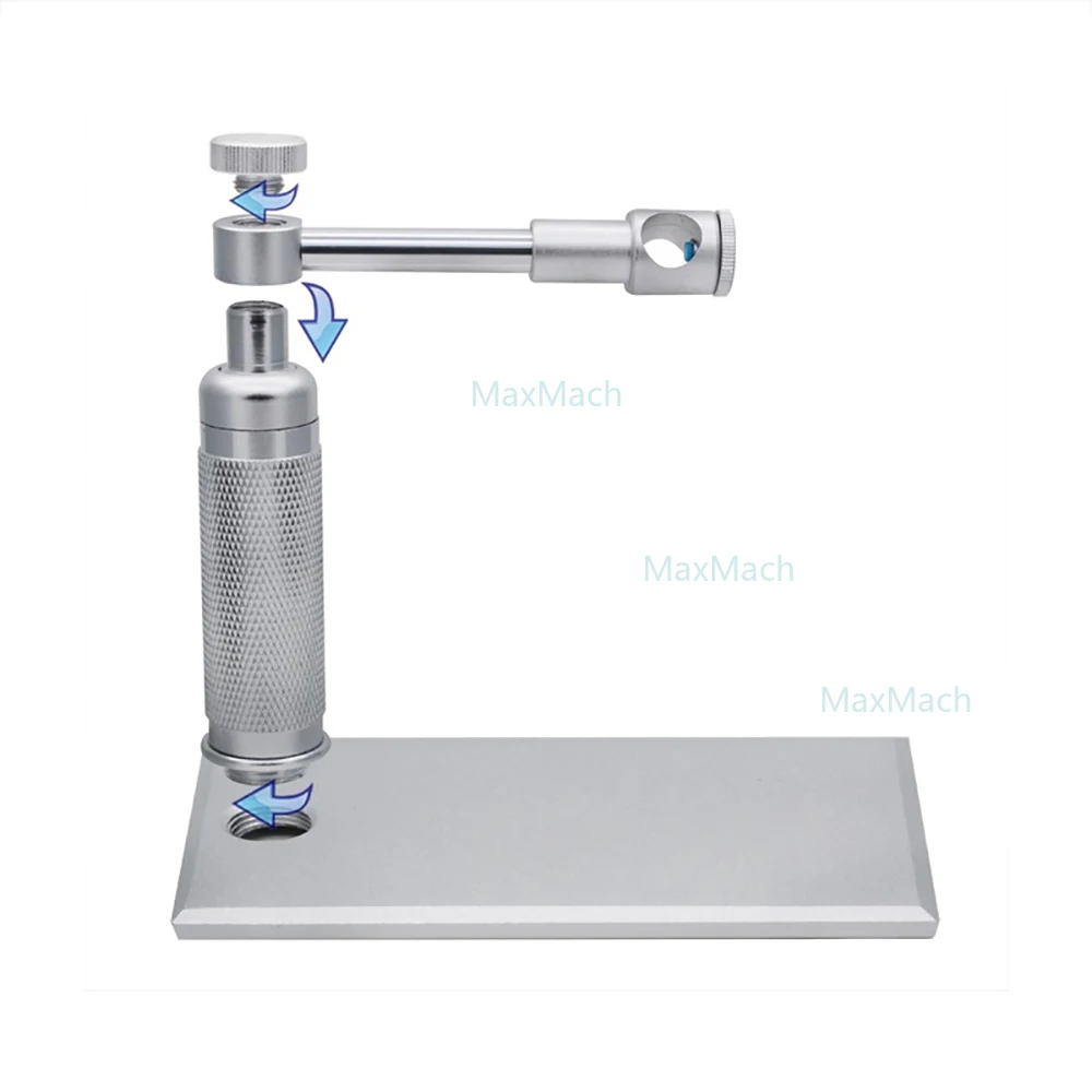 Digitaler Mikroskopständer im Stiftstil, 12 mm Durchmesser, Ausrüstungstesthalterung, verstellbarer Halter aus Edelstahllegierung und Aluminium