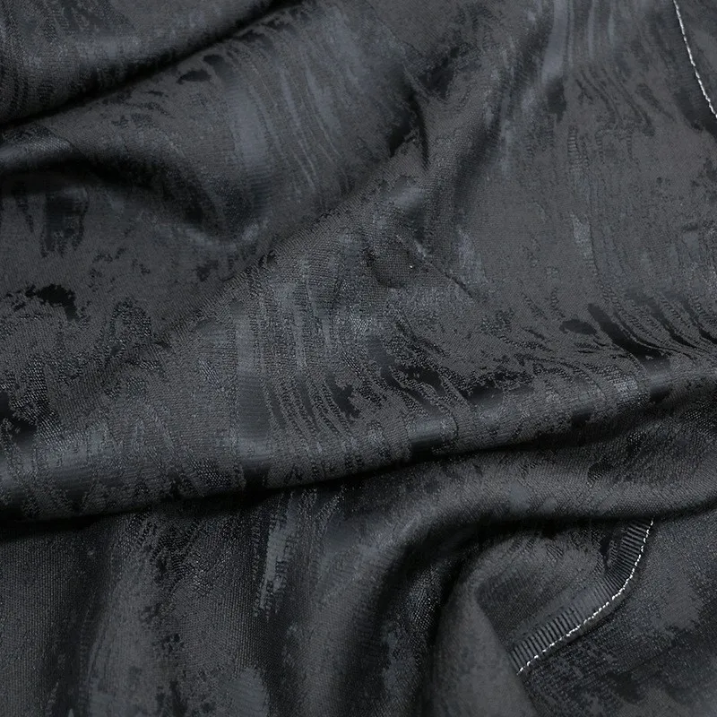 

51 momme width 138CM heavyweight rayon wool corrugated three-dimensional jacquard fabric for autumn and winter