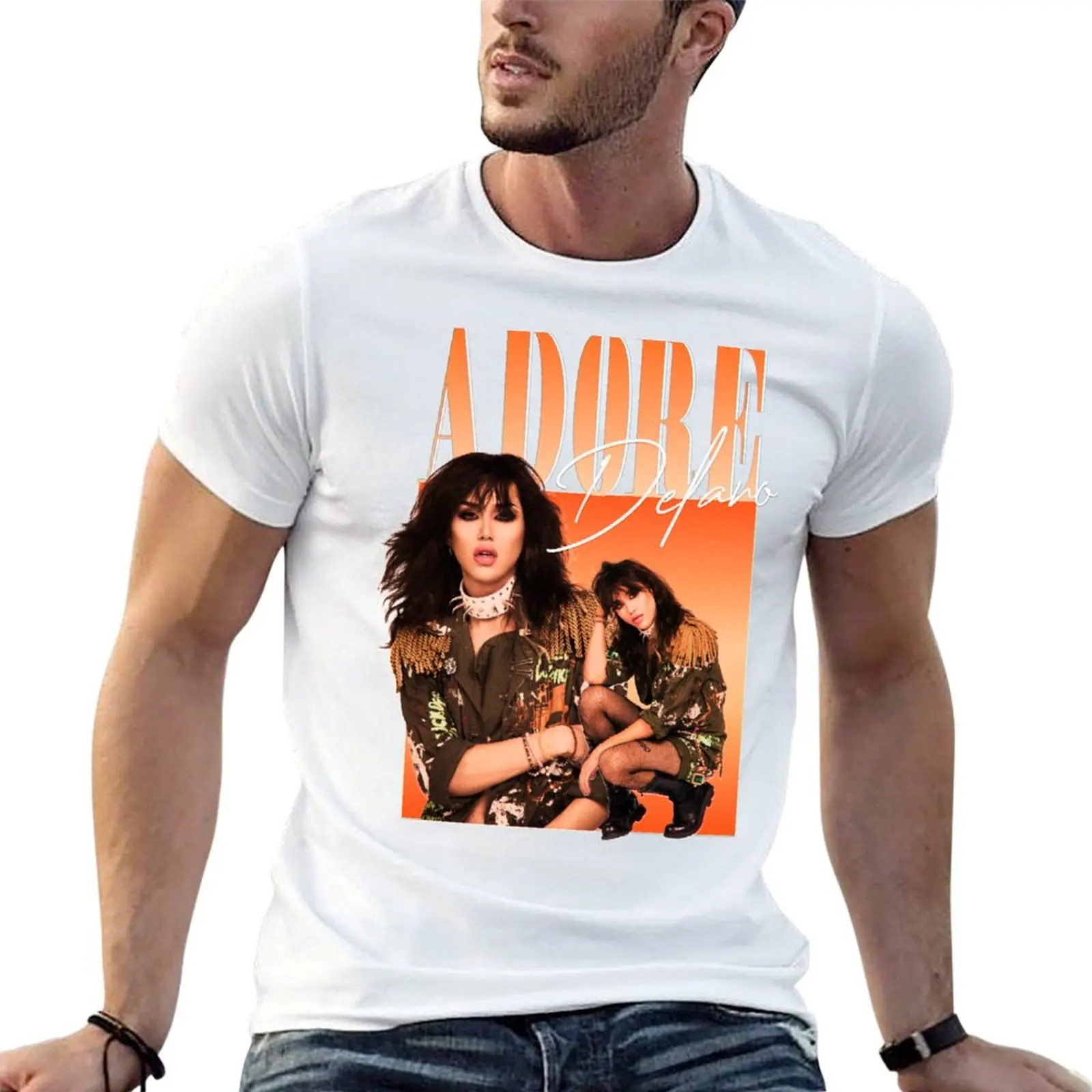 

Adore Delano Retro Vintage Throwback T-Shirt anime t shirts oversize cotton t shirt man T-Shirt