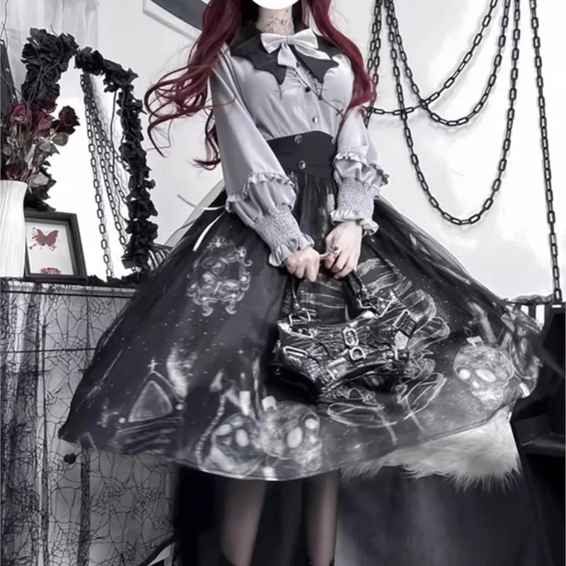 

Dark Daily Gothic Style Classical Elegant Halloween Dress