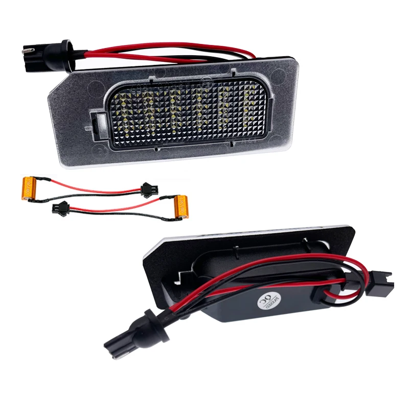 2Pcs Canbus LED License Plate Lights Rear Tag Number Lamp For Mitsubishi Outlander Sport ASX RVR 2011-2020 White Car Accessories