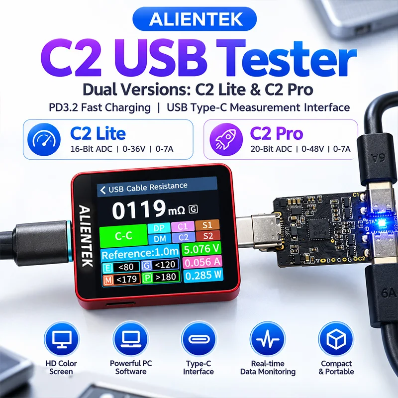 ALIENTEK C2 Farbdisplay-Tester – Logic Analyzer Usb Bewertung und Preis
