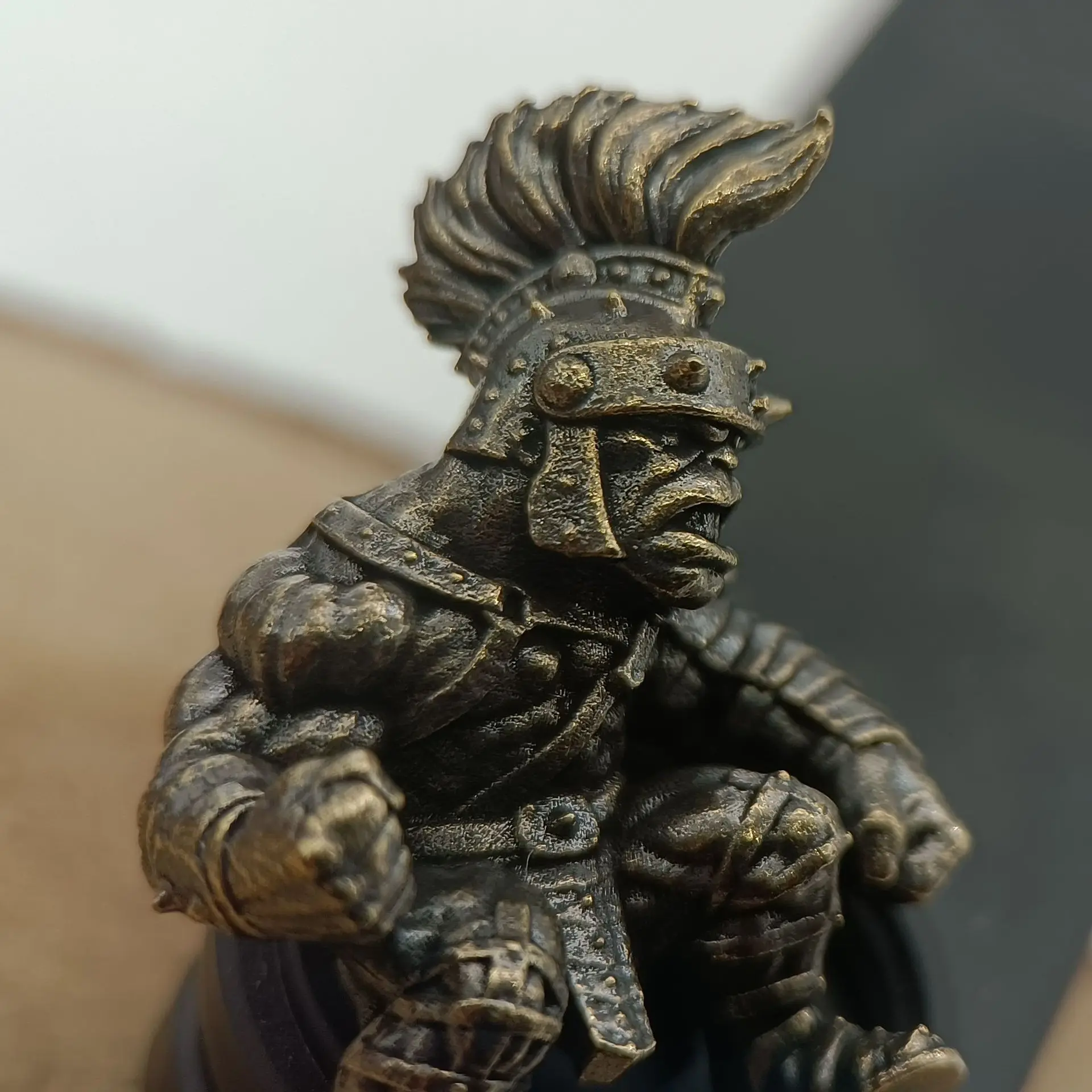 Orc warrior Knife Beads EDC Wear Paracord Tools Brass Copper Lanyard Pendants Character Style Key Rings DIY Accessories