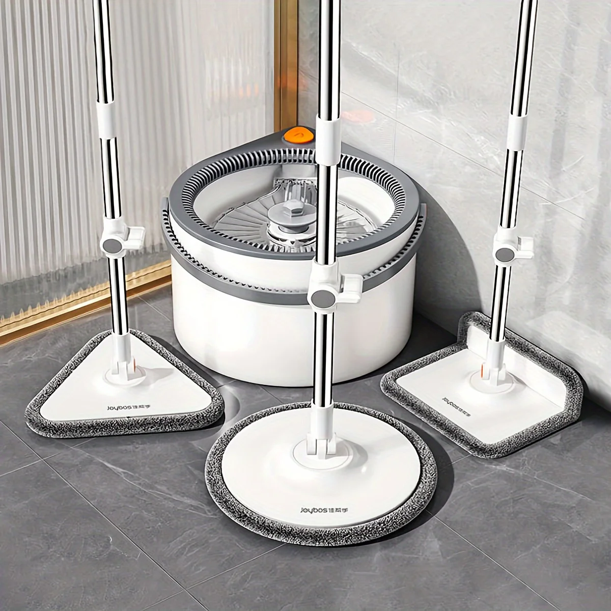 

Joybos® Sewage Separation Hands-free Wash Mop And Bucket Set, With Three Types Mop Heads, Household Rotating Floor Mop, Lazy Mop
