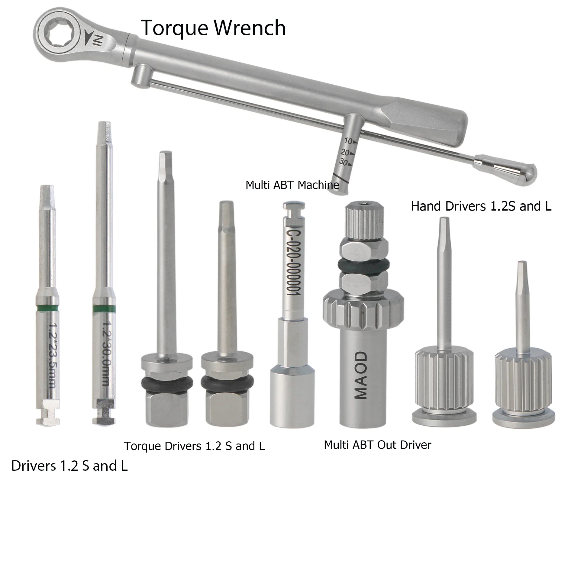 Dental Implant Drivers Torque Wrench Osstem Hiossen 3i Square Drivers MU screw driver Prosthetic Kit