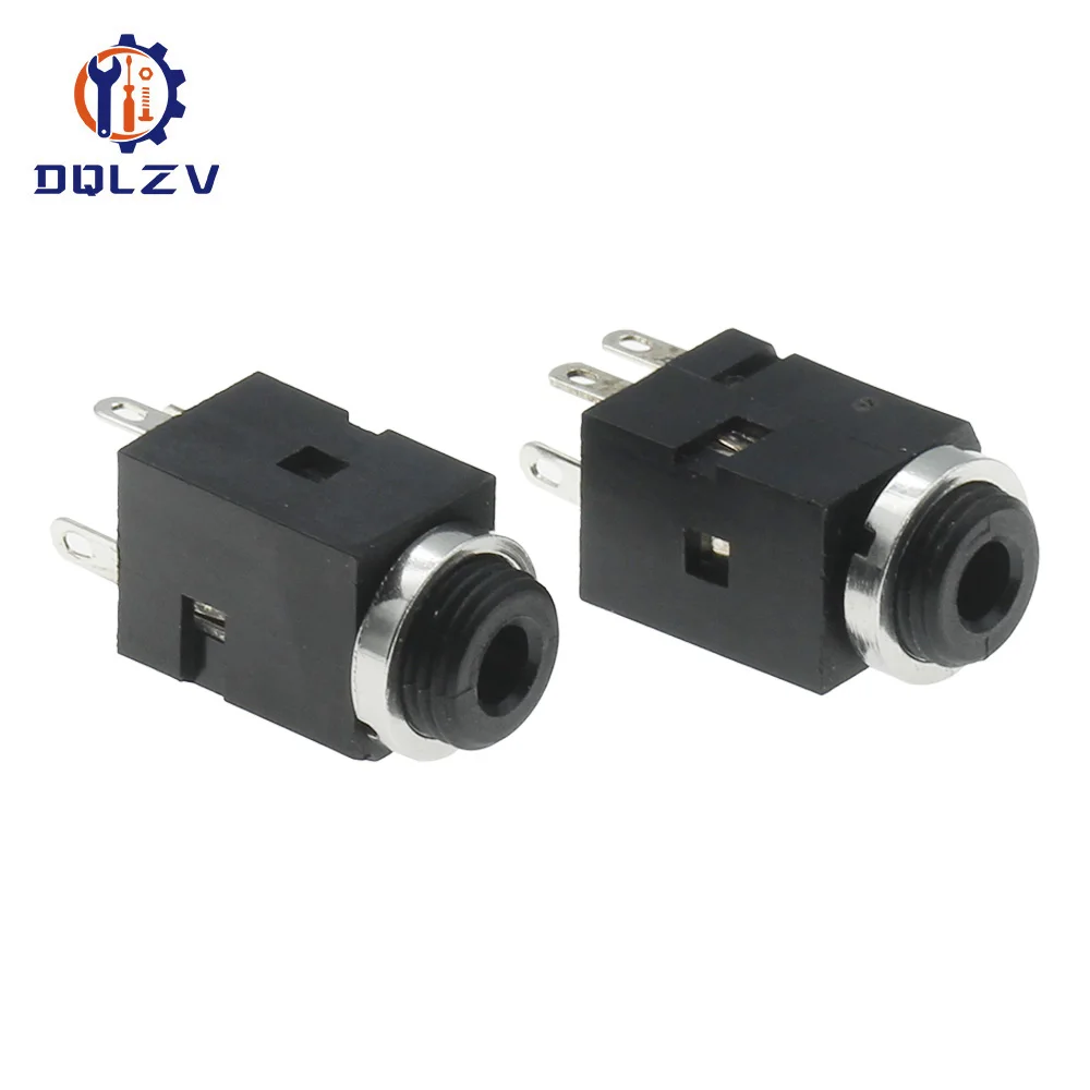 3.5MM 5 Pin Vertical Socket Female Socket Jack with Screw 3.5 Audio Headphone Connector PJ-341 Earphone Hole