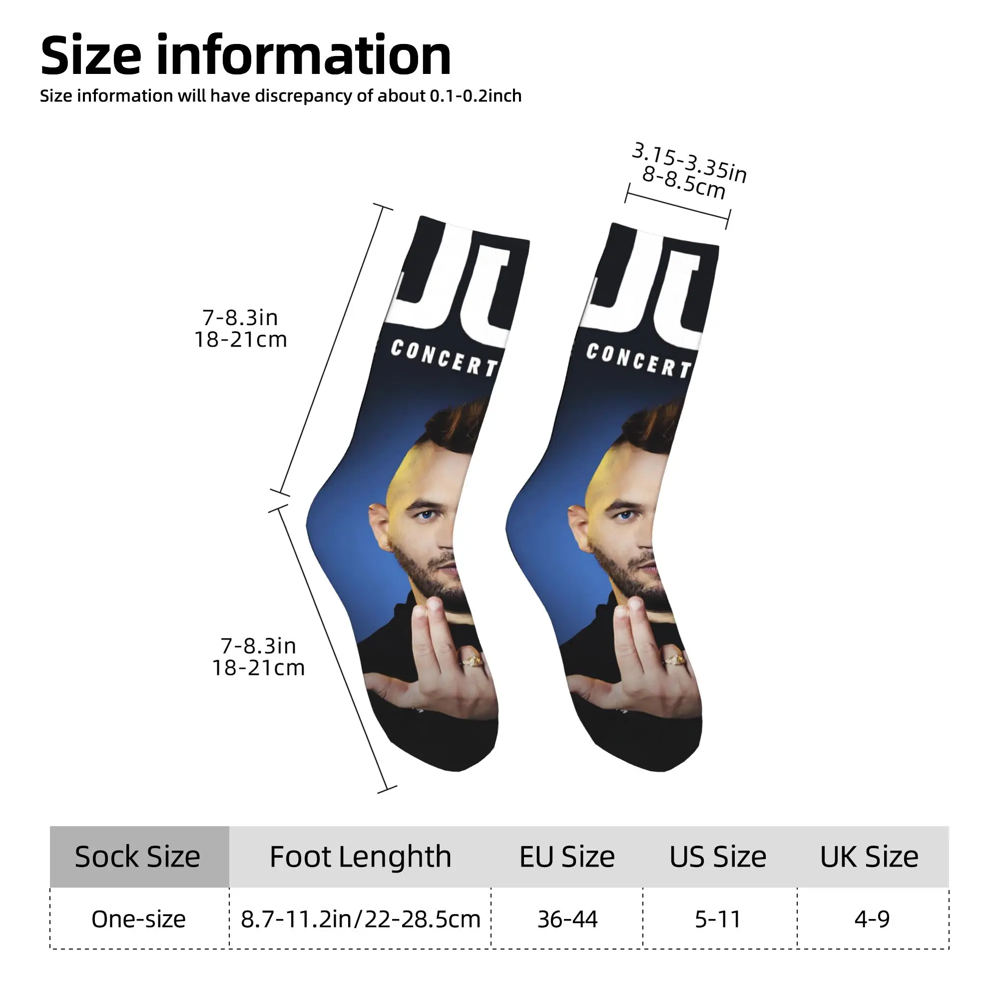 Unisex Men Socks Rapper Music JUL  Stockings Anti-Slip Soft Socks Autumn Trendy Graphic Skateboard Socks