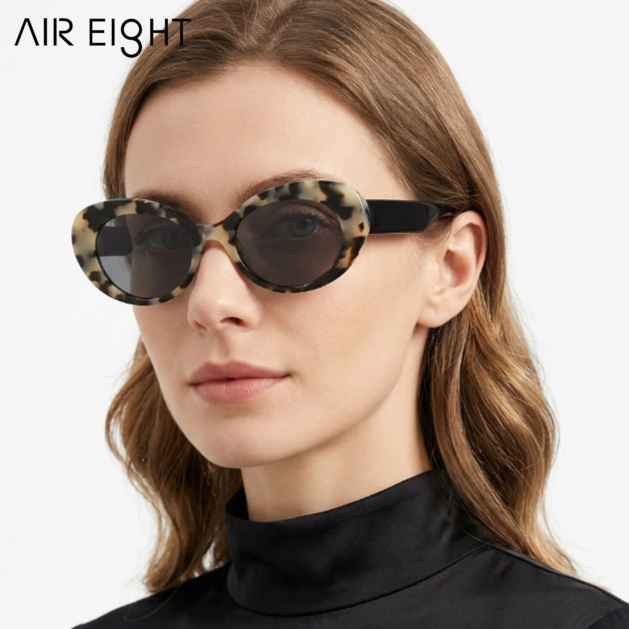 AIR EIGHT Lunettes de soleil de prescription en acétate œil-de-chat taille S pour femmes, verres progressifs polarisés UV400, lunettes élégantes pour les vacances