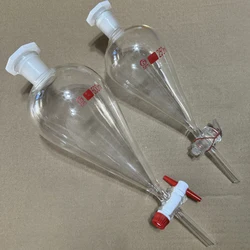 1 st peervormige glazen scheitrechter met standaard mond 30 ml/60 ml/250 ml/500 ml/1000 ml scheiden voor laboratoriumexperiment