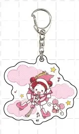 Anime Magical Doremi Keychain Doll Ojamajo Doremi Momoko Onpu Hazuki Hana Acrylic Keyring Pendant for Gift