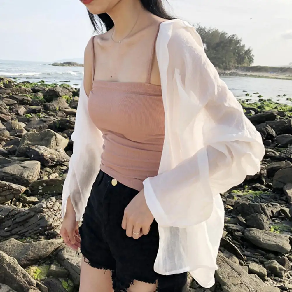 Sun Coat Women Shirt Top Beach Cover up Thin Anti UV Long Sleeves Loose Hiking Jacket Spring Summer Shirt