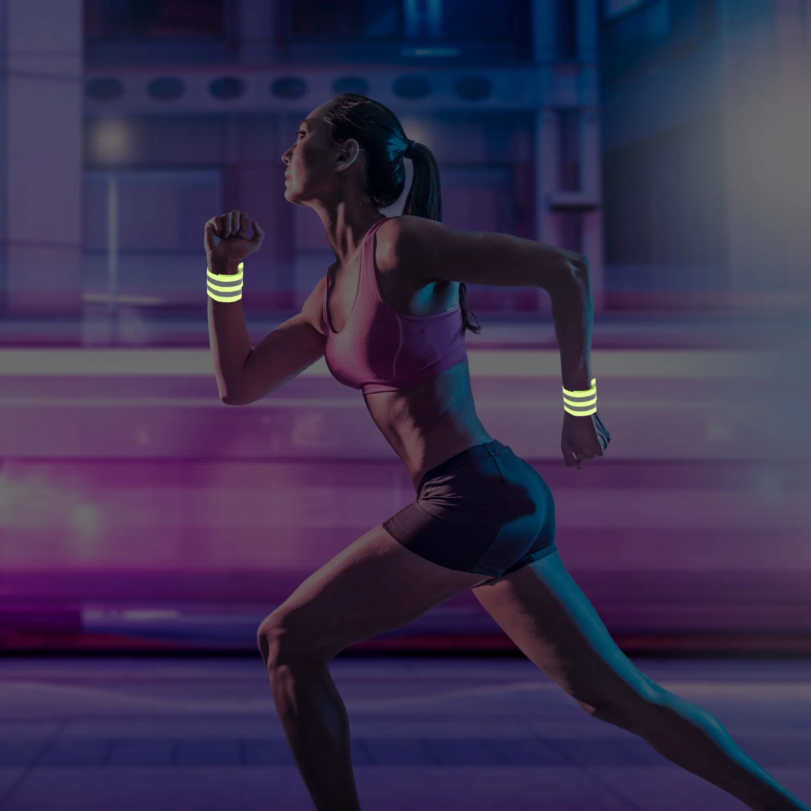 

4Pairs Reflective Armband Safety Bands Night Running Reflective Gear for Jogging Cycling Walking Outdoor Sports