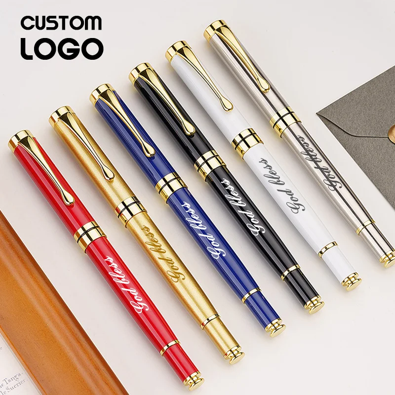 

2pcs Luxury High Quality Metal Ballpoint Pens Personalized Customization Logo School Supplies Creative Advertising Office pen